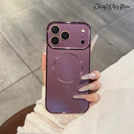 「537」iphone18pro/17/16 ケース カメラ まで 保護 iphone ケース ｍagsafe対応 メッキ風
