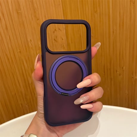「461」iphone18pro/17pro/16pro ケース 指紋つかない マット magsafe対応ケース 360度回転スタンド