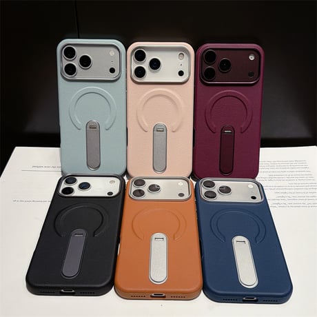 「568」MagSafe充電対応 iphone18pro/17pro ケース レザー iphone18promax/17/16 ケース スタンド付き