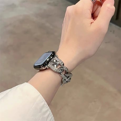 「545」アップル ウォッチ バンド ライン ストーン apple watch バンド おしゃれ レディース