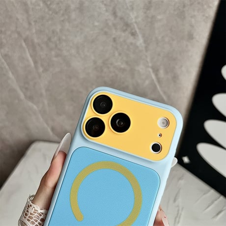 「567」iphone18pro/18promax ケース Magsafe対応 iphone17/17proケース 布生地 バイカラー