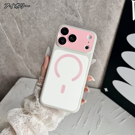 「567」iphone18pro/18promax ケース Magsafe対応 iphone17/17proケース 布生地 バイカラー