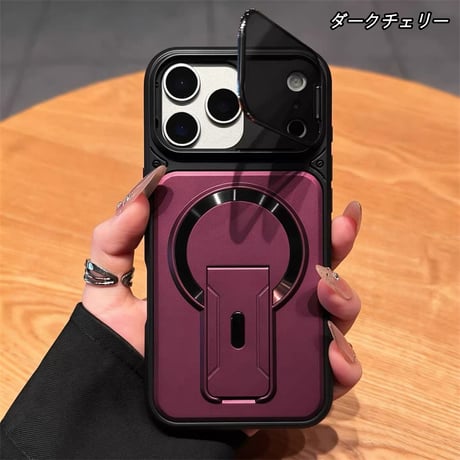 「515」iphone スタンド 付き ケース カメラ保護 magsafeケース おしゃれ