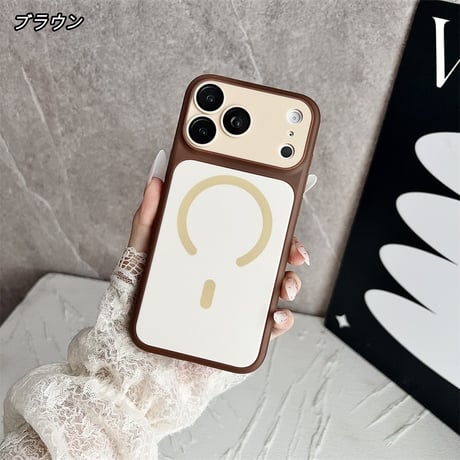 「567」iphone18pro/18promax ケース Magsafe対応 iphone17/17proケース 布生地 バイカラー