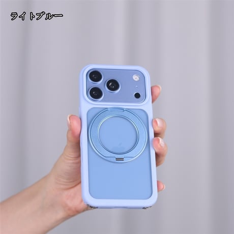 「391」多機能対応 iphone18pro/17pro ケース magsafeケース 360度回転スタンド 隠れストラップホール