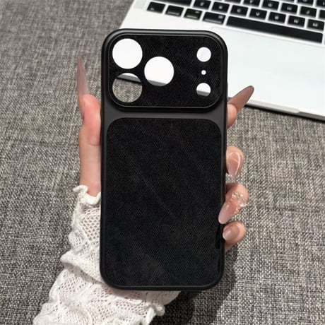 「566」iphone18pro/18promax ケース 布生地 iphone17/airケース デニム調