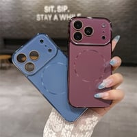 「537」iphone18pro/17/16 ケース カメラ まで 保護 iphone ケース ｍagsafe対応 メッキ風
