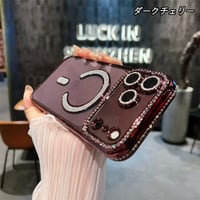 「363」magsafe 対応 ケース かわいい iphone18pro/17pro/16pro ケース クリア ストーンデコ