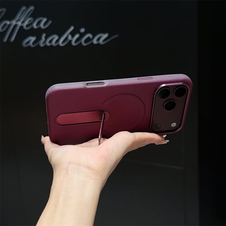 「568」MagSafe充電対応 iphone18pro/17pro ケース レザー iphone18promax/17/16 ケース スタンド付き