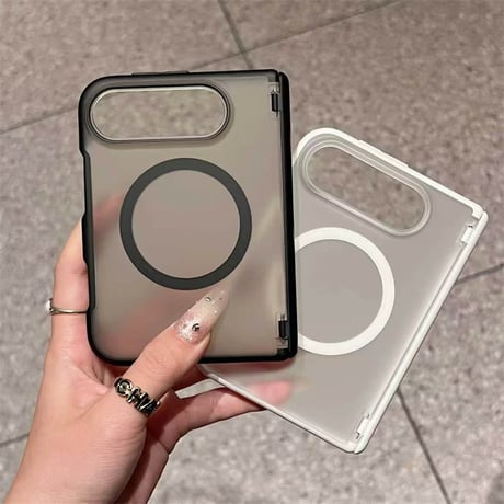 「572」iphone duo ケース 半透明 iphone duo ケース ヒンジ保護 magsafe対応