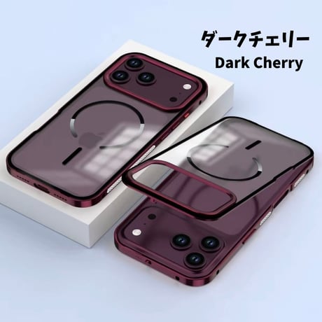 「453」メタルフレーム iphone18pro/18promax/17pro/air ケース 半透明PCパネル magsafeケース 軽い 放熱