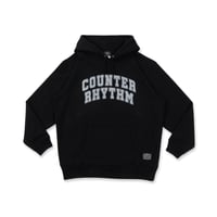COLLEGE  HOODIE【裏起毛】- BLACK, GRAY, BURGUNDY, GREEN, BLUE, LT GREEN, BROWN  - GRAY PRINT