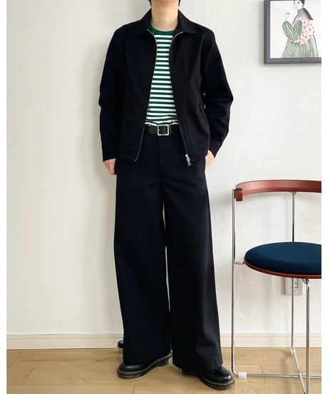 ｜早期割¥2,000OFF 11/30まで｜ WIDE PANTS BLACK【TRP39-RR201VZBK】