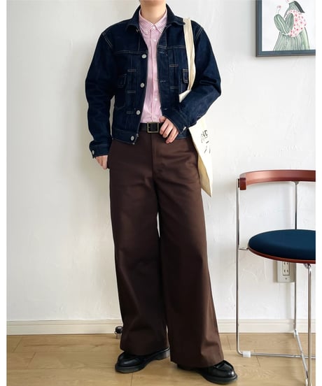 ｜早期割¥2,000OFF 11/30まで｜ WIDE PANTS BROWN【TRP39-RR201VZBR】