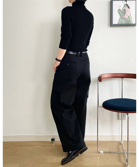 ｜早期割¥2,000OFF 11/30まで｜ WIDE PANTS BLACK【TRP39-RR201VZBK】