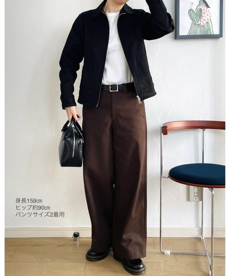 ｜早期割¥2,000OFF 11/30まで｜ WIDE PANTS BROWN【TRP39-RR201VZBR】