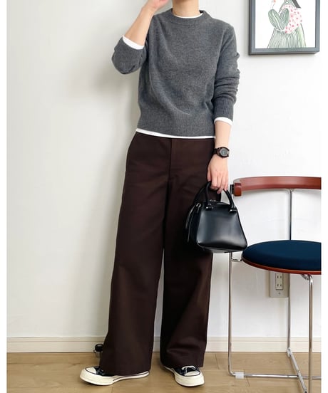 ｜早期割¥2,000OFF 11/30まで｜ WIDE PANTS BROWN【TRP39-RR201VZBR】