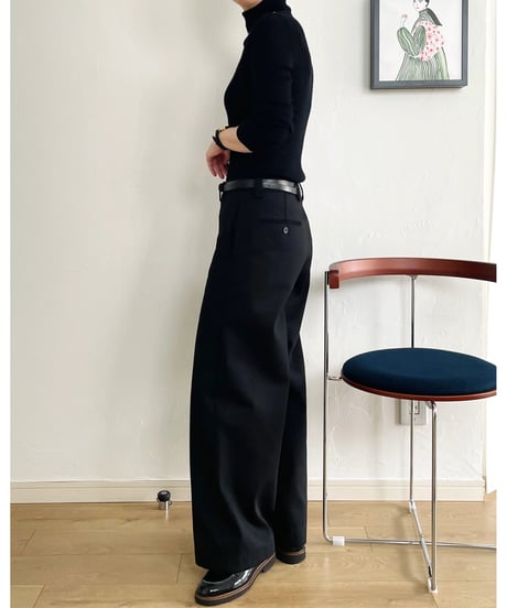 ｜早期割¥2,000OFF 11/30まで｜ WIDE PANTS BLACK【TRP39-RR201VZBK】