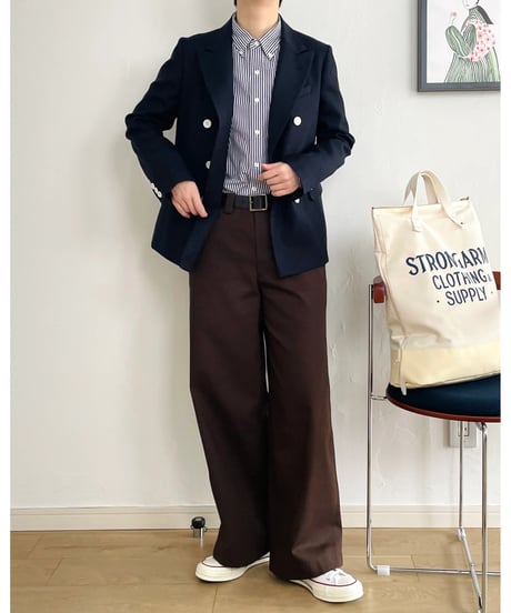 ｜早期割¥2,000OFF 11/30まで｜ WIDE PANTS BROWN【TRP39-RR201VZBR】