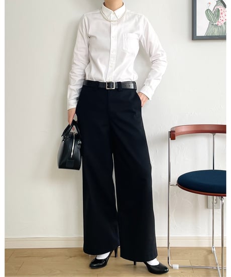 ｜早期割¥2,000OFF 11/30まで｜ WIDE PANTS BLACK【TRP39-RR201VZBK】