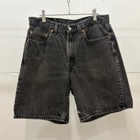 90s Levis 550 black denim shorts