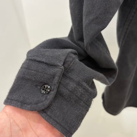 90s Woolrich black chamois cloth shirt made in usa