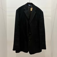 90s Ralph Lauren 100%linen jacket made in italy "black