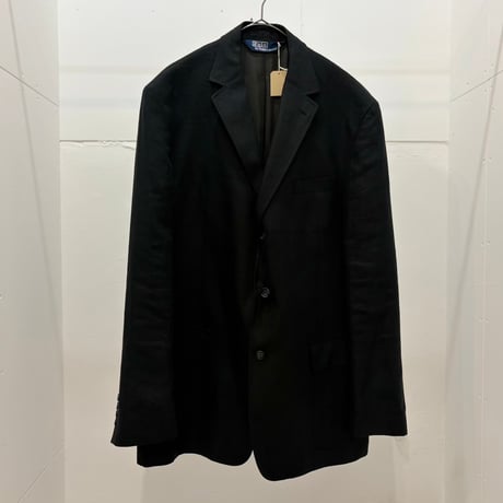 90s Ralph Lauren 100%linen jacket made in italy "black