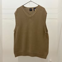 00s GAP cotton knit vest brown