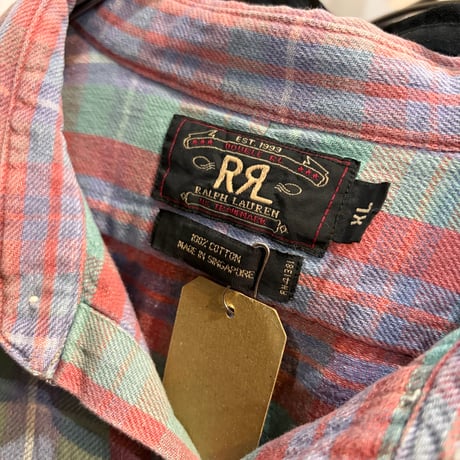 90s "RRL" Ralph Lauren flannel shirt