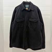 90s Woolrich black chamois cloth shirt made in usa