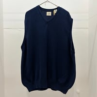 00s GAP cotton knit vest navy