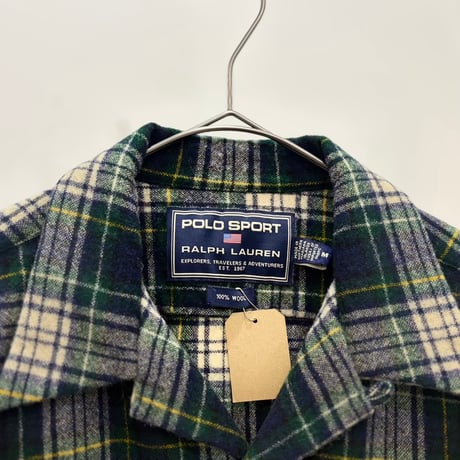 90s "POLO SPORT" Ralph Lauren wool shirt