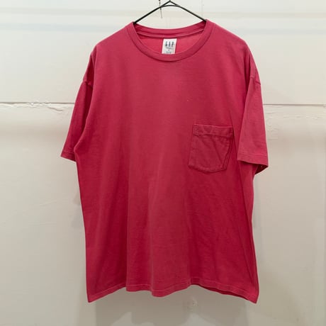 90s GAP plain pocket t-shirt pink