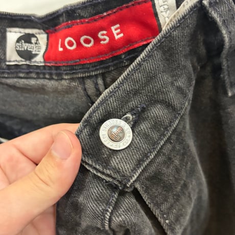 90s Levis "silver tab" black denim shorts