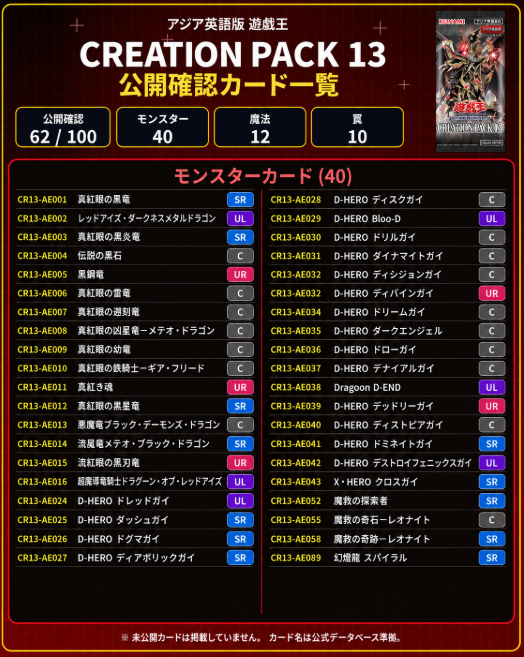 遊戯王 CREATION PACK 13 アジア英語版 | 海外版トレーディングカード