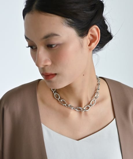 シルバーサイド透かしマンテルネックレス