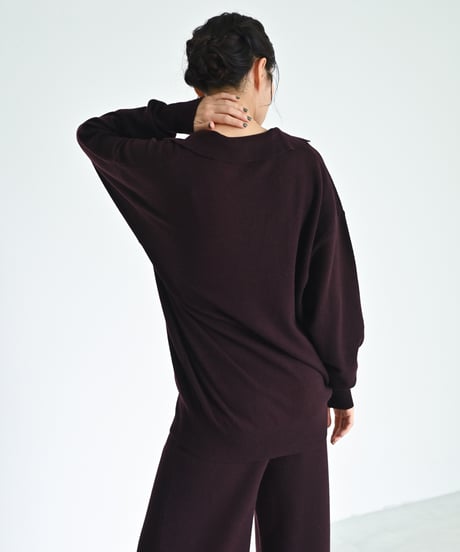 ウールカシミヤポロニット