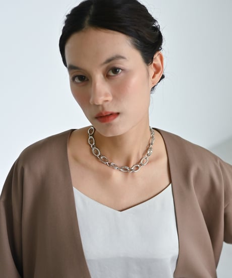 シルバーサイド透かしマンテルネックレス