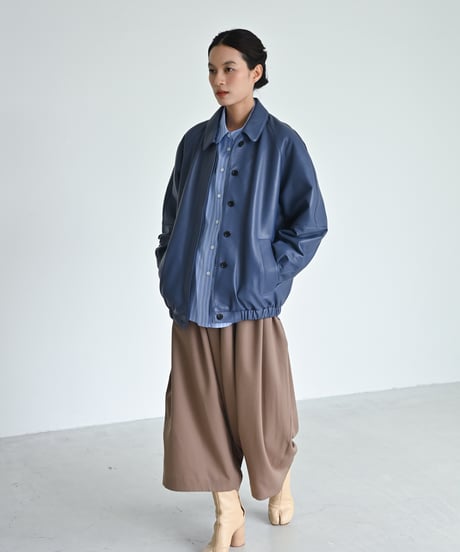 レザーラグランスリーブジャケット