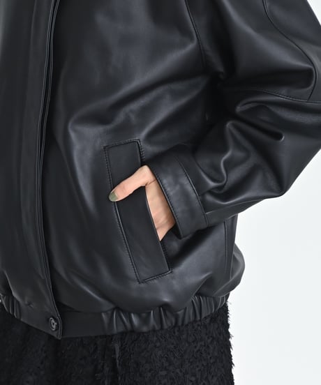 レザーラグランスリーブジャケット
