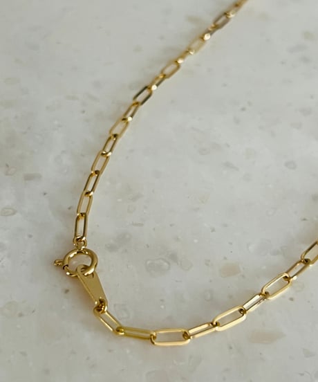 K18YG クリップチェーンネックレス