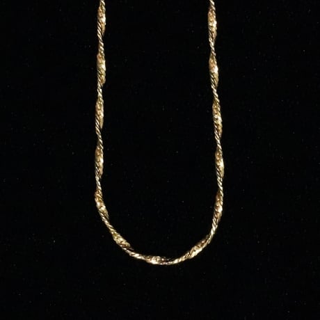 18K Gold Twist Necklace (80-90s Japan )