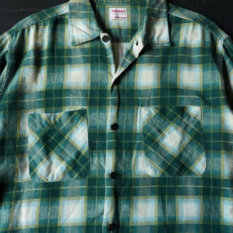 Big Mac Printed Flannel Shirt (60s L )