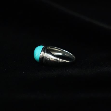 Turquoise 925 Silver Ring (90s 15号 Italy)
