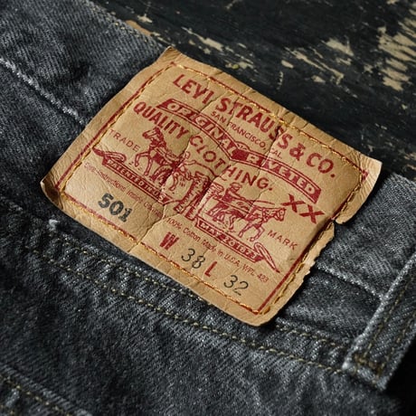 Levi's 501 Black Denim Pants "先染め"(90s 38/32 made in USA)