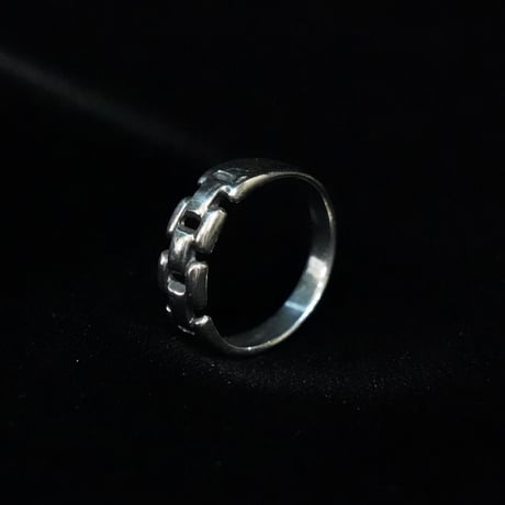 Mexican Jewelry 925 Silver Mesh Ring (80s 23号)