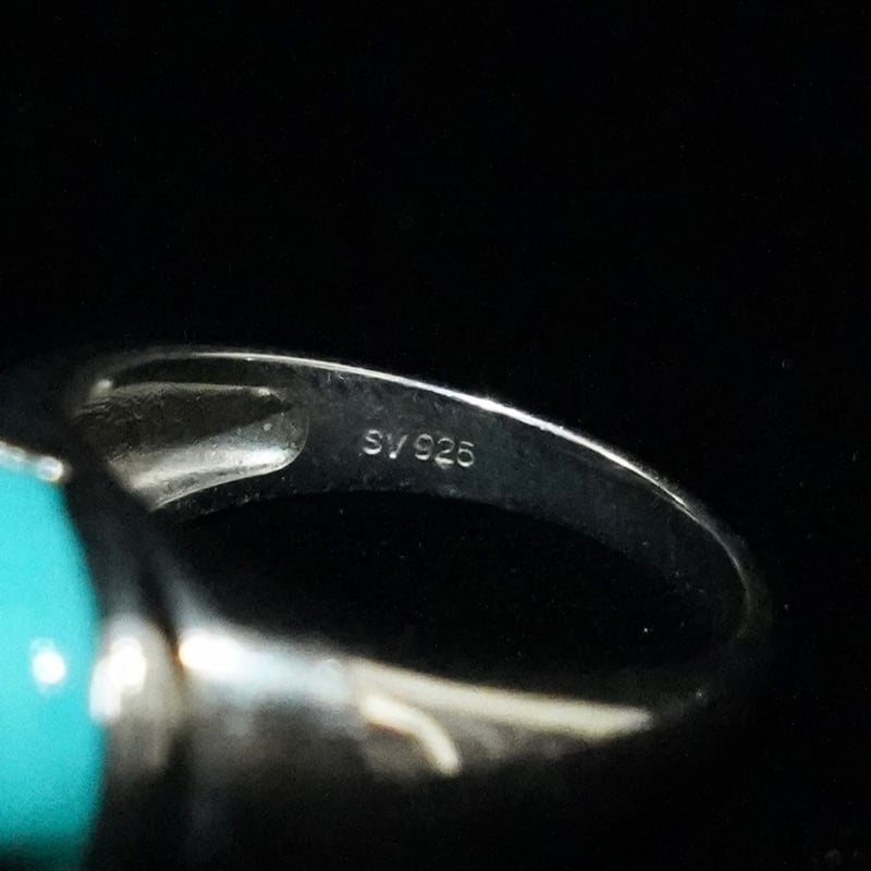 Turquoise 925 Silver Ring (90s 15号 Italy) | glo