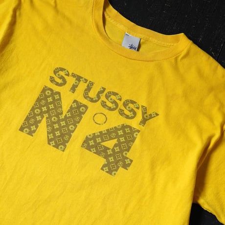 Stussy N°4 Monogram T-Shirt (90s L made in USA)