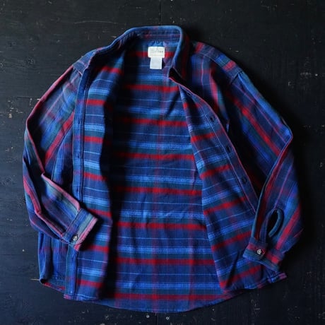 Melton Heavy Flannel Shirt (80s about L )